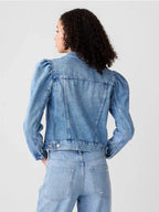 Gap Puff Sleeve Denim Jacket For Sale