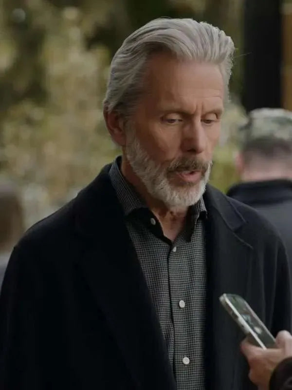 NCIS S23 Gary Cole Black Wool Coat