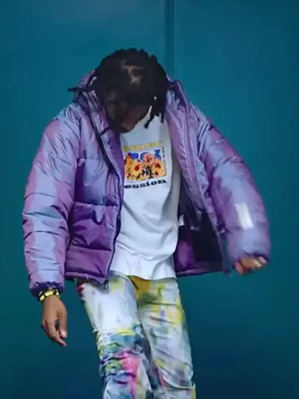 Playboi Carti Get Dripped Song Purple Puffer Jacket