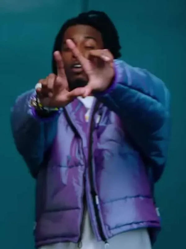 Playboi Carti Get Dripped Song Purple Puffer Jacket