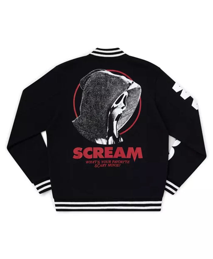 Ghost Face x Scream Varsity Jacket