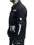 Ghostface Scream Slasher Grunge Punk Denim Jacket