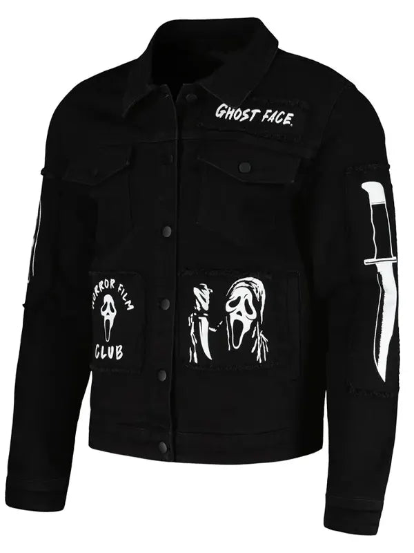 Ghostface Scream Slasher Grunge Punk Denim Jacket