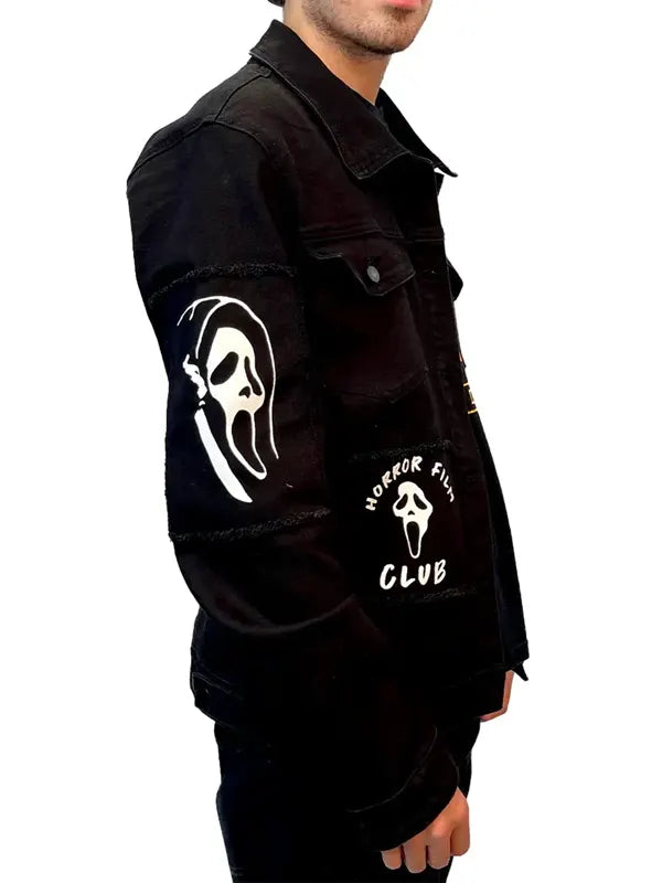 Ghostface Scream Slasher Grunge Punk Denim Jacket