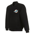 Gideon Miami Dolphins Black Zip Bomber Jacket