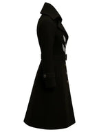 Gothic Pumpkin Black Wool Coat