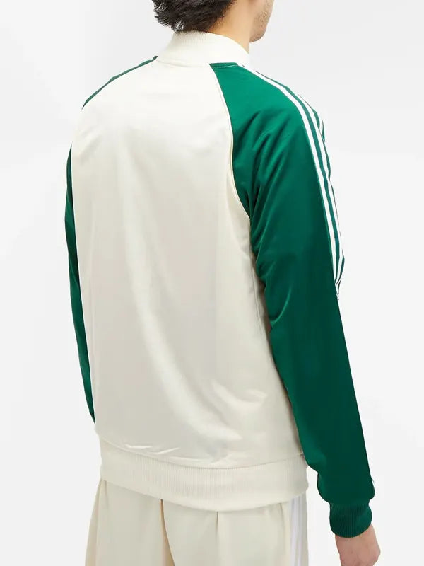 Green And White Adidas Track Jacket