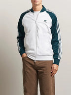 Green And White Adidas Track Jacket