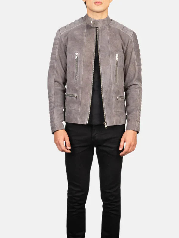 Grey Biker Jacket Sale