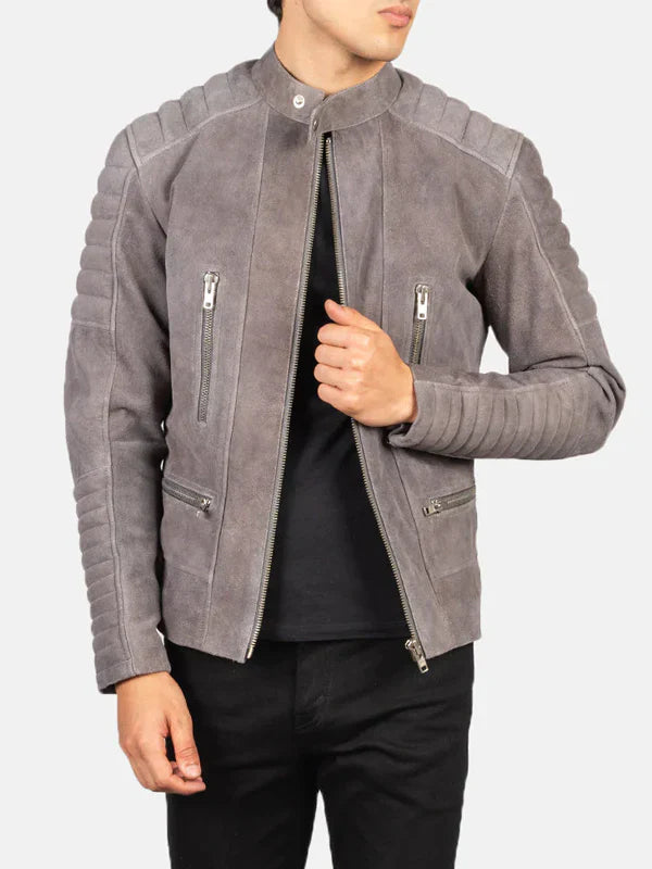 Grey Biker Jacket