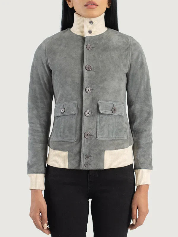 Grey-Suede-Bomber-Suede-Jacket