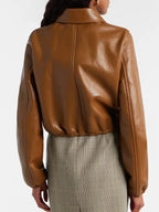 Gucci Cropped Leather JacGucci Cropped Leather Jacket
