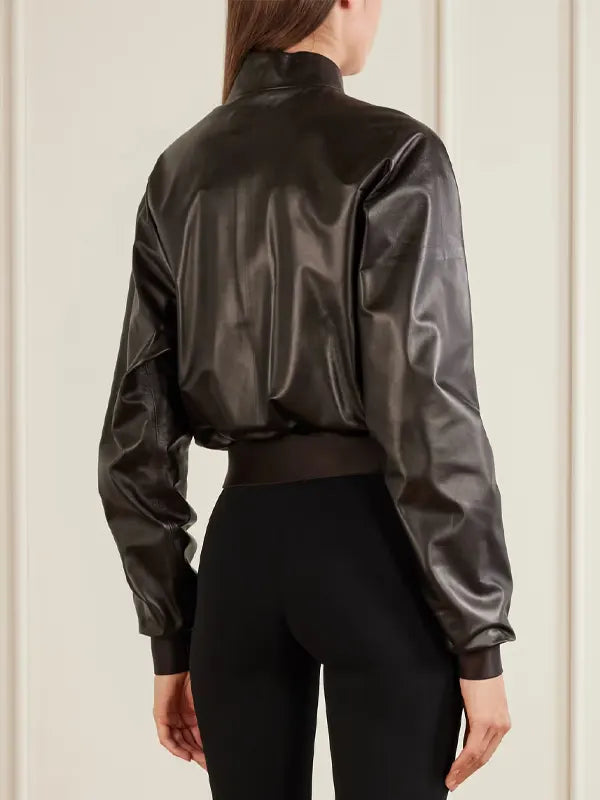 Gucci Cropped Leather JacGucci Cropped Leather Jacket