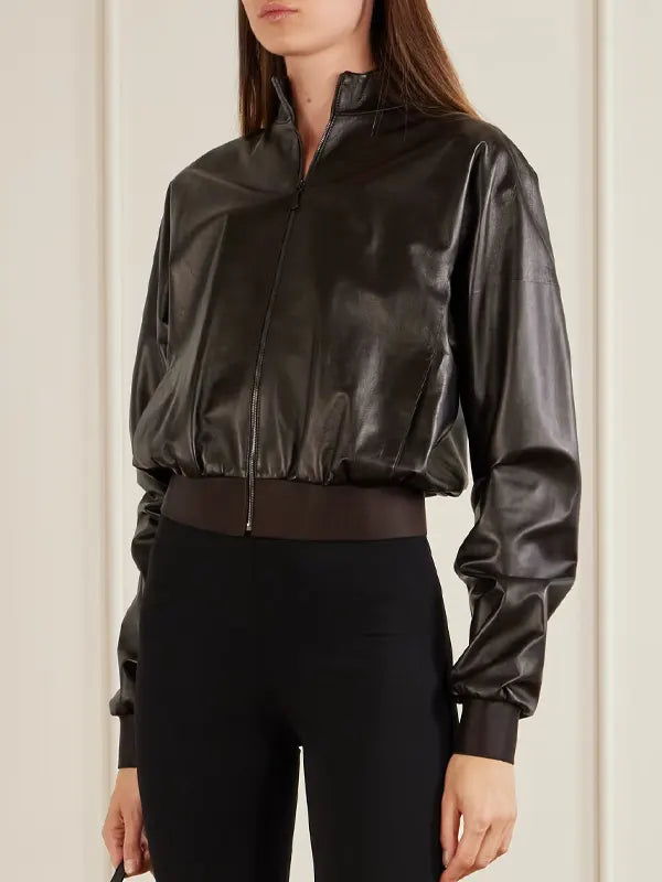 Gucci Cropped Leather JacGucci Cropped Leather Jacket