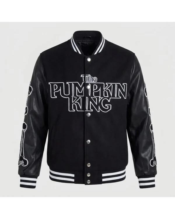 Halloween 2026 The Pumpkin King Black Varsity Jacket