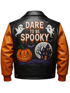 Halloween Dare To Be Spooky Gothic Print Bomber jacket
