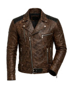 Halloween Night Premium Brown Leather Jacket - Print