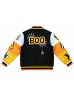 Halloween Spooky Boo Wool Varsity Jacket
