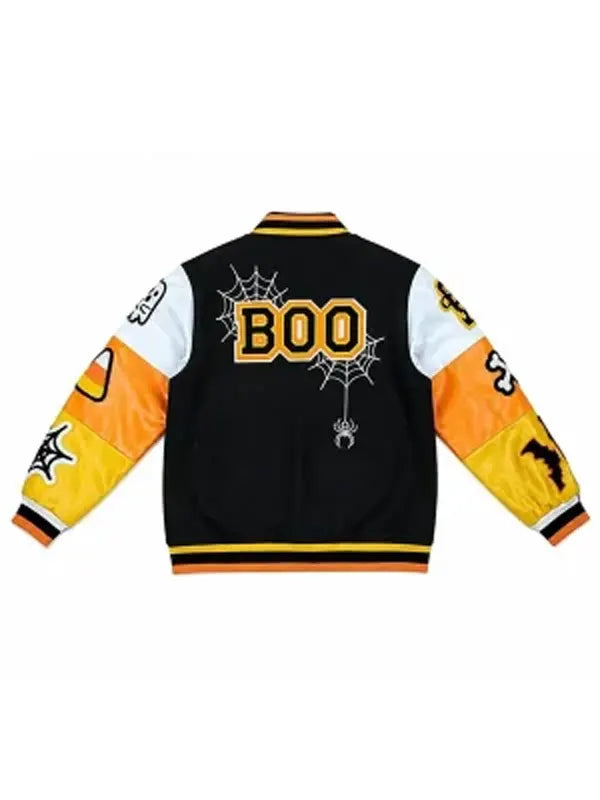 Halloween Spooky Boo Wool Varsity Jacket