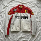 Handmade-Vintage-Ferrari-Racing-Leather-Jacket