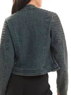 Ride Or Die S01 Hannah Waddingham Denim Biker Jacket