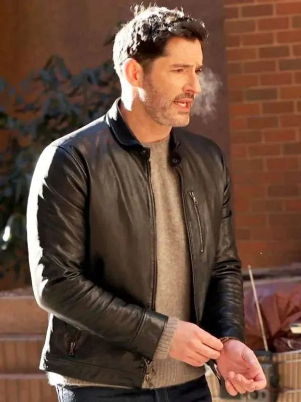 Hart Hoxton CIA  Black Leather Jacket