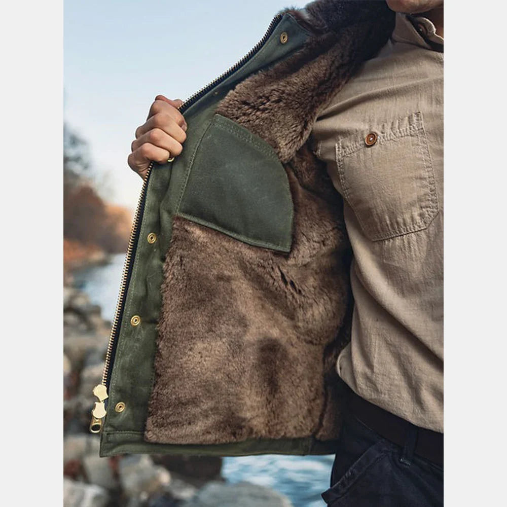 Heat-Straps-Deck-Suede-Leather-Jacket-Green