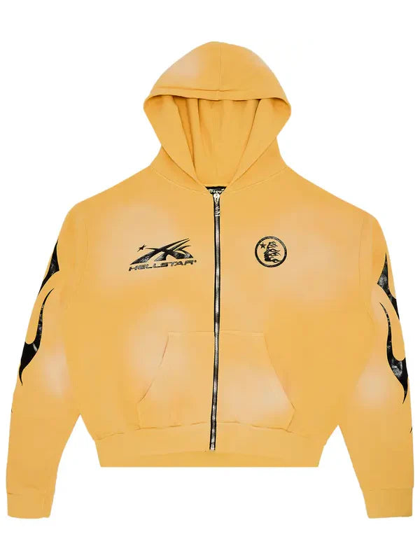 Hellstar-Sports-Yellow-Zip-Up-Hoodie