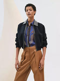 Hermès Leather Bomber Jacket