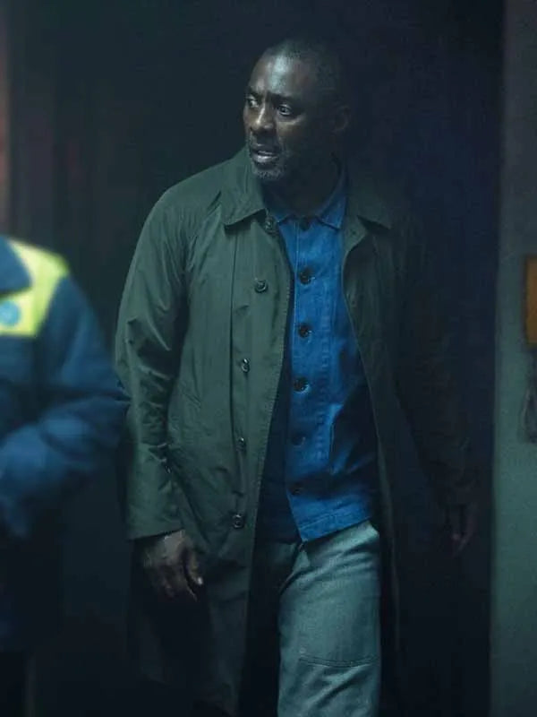 Hijack S02 Idris Elba Green Cotton Coat