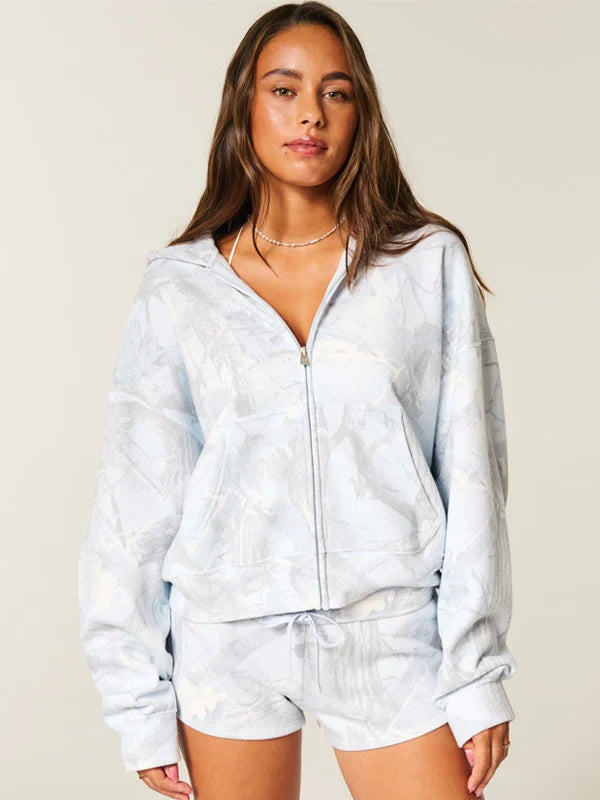 Hollister-White-Camouflage-Hoodie