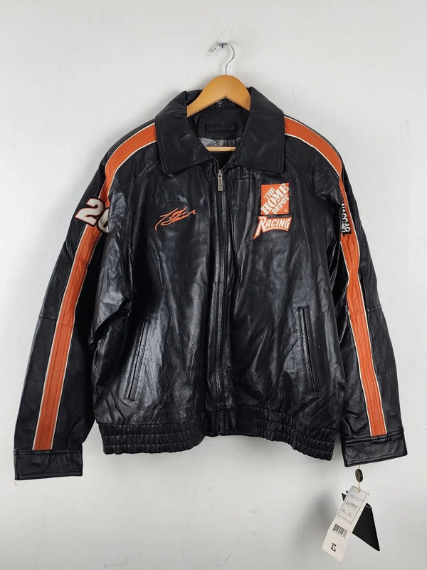 Home-Depot-Nascar-Bomber-Leather-Jacket