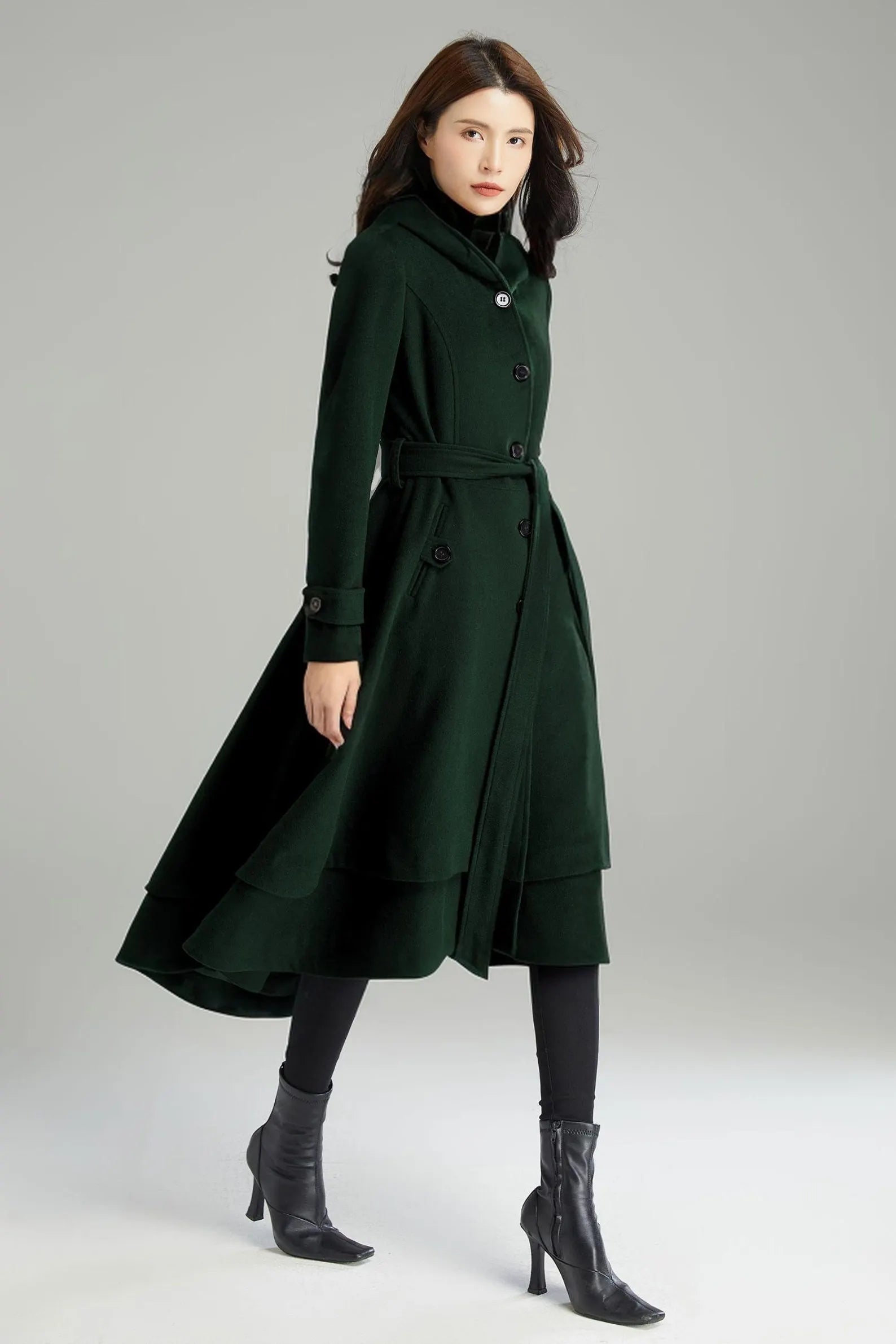 Hooded-Wool-Coat-Green