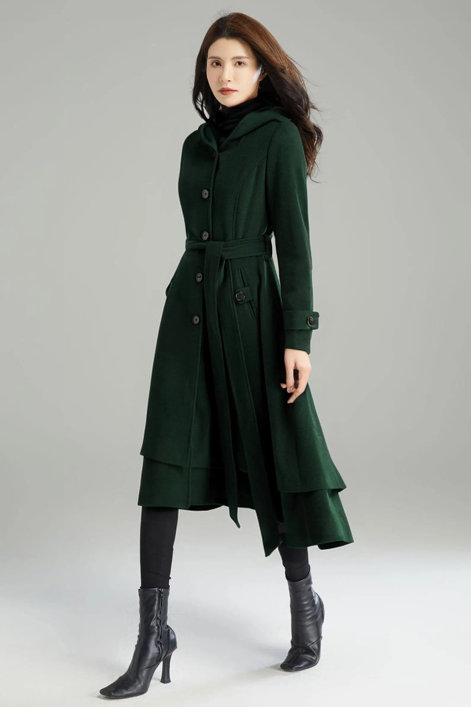 Hooded-Wool-Green-Coat