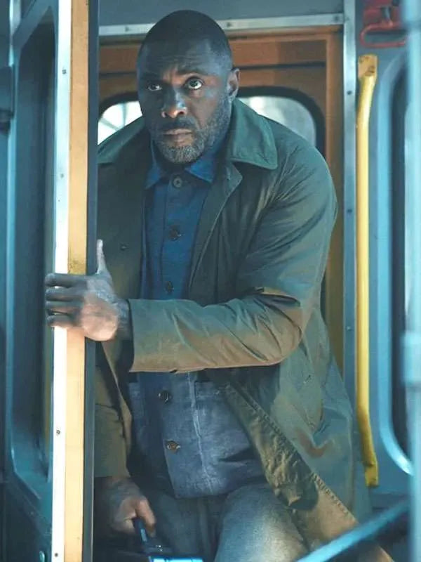 Hijack S02 Idris Elba Green Cotton Coat