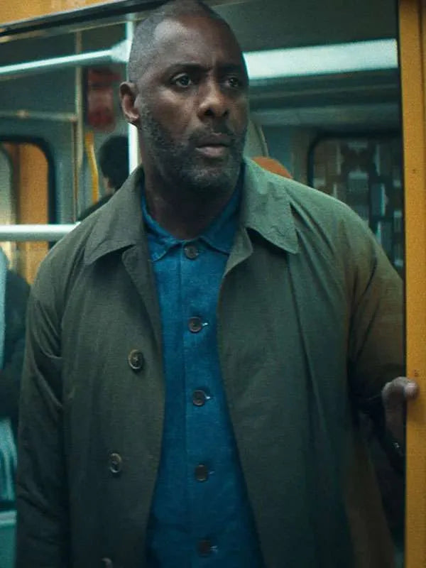 Hijack S02 Idris Elba Green Cotton Coat