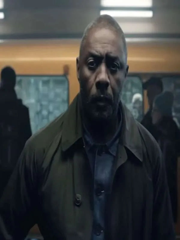 Hijack S02 Idris Elba Green Cotton Coat