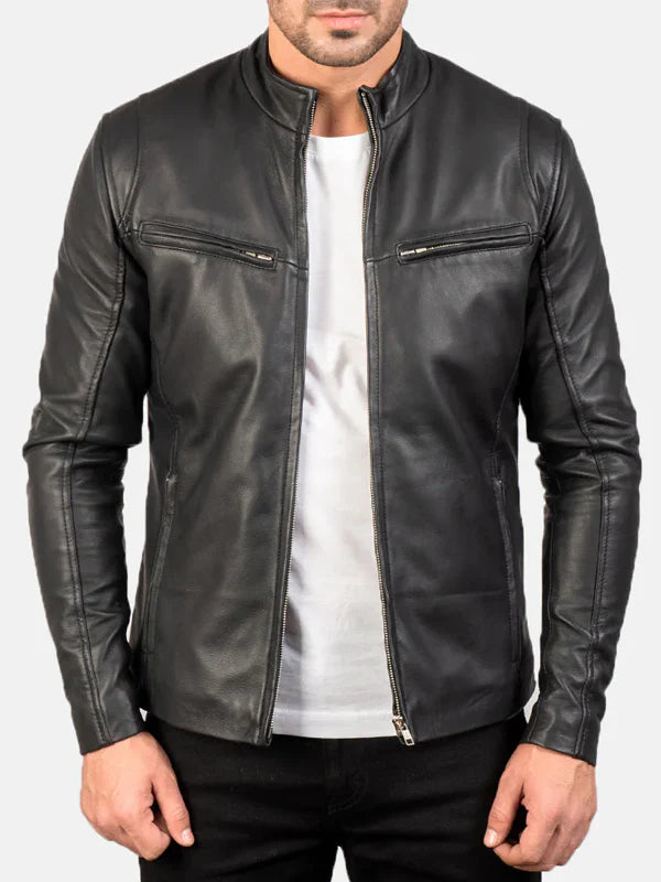 Ionic Black Leather Jacket