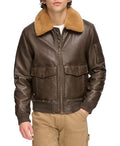 Ivor Fur Brown Leather Jacket