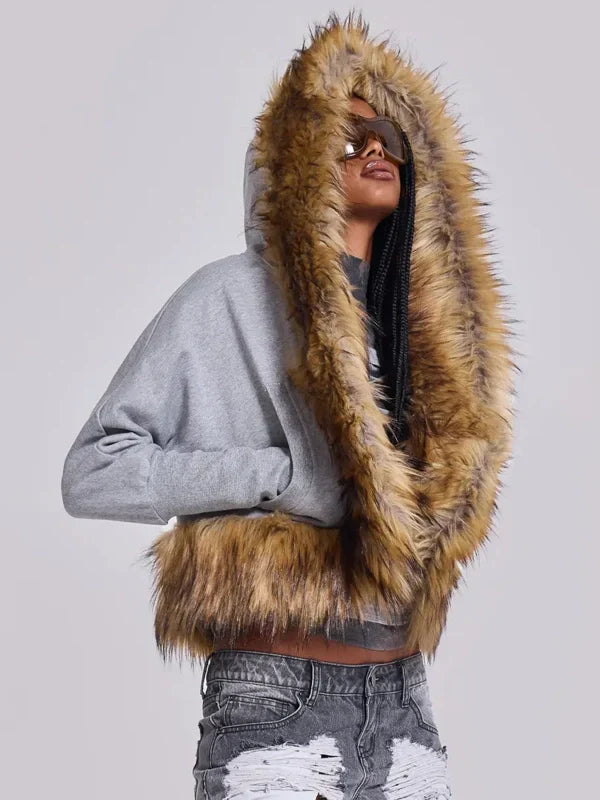 Jaded London Fur Hoodie