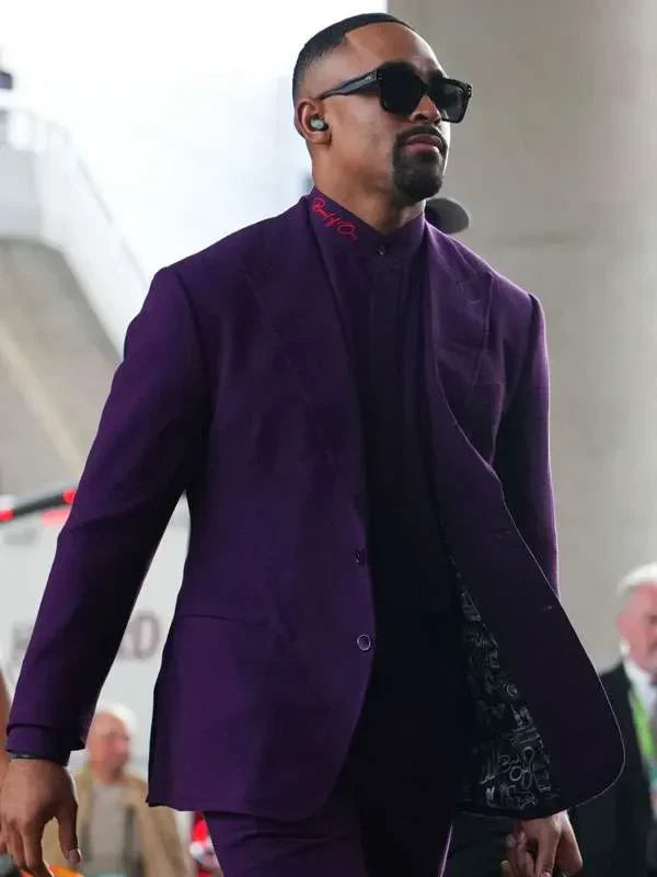Jalen Hurts Super Bowl Purple Suit