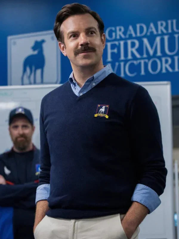Jason-Sudeikis-Ted-Lasso-Blue-Sweater