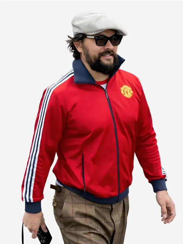 Jason Momoa Adidas Manchester United Red Track Jacket