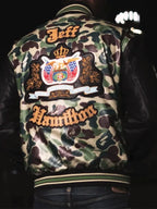 Jeff Hamilton Camo Wool Varsity Jacket
