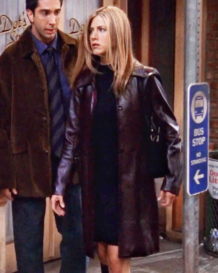 Jennifer-Aniston-Cherry-Red-Leather-Coat-Friends