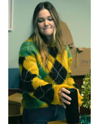 Jingle Bell Heist 2025 Olivia Holt Yellow Fuzzy Sweater