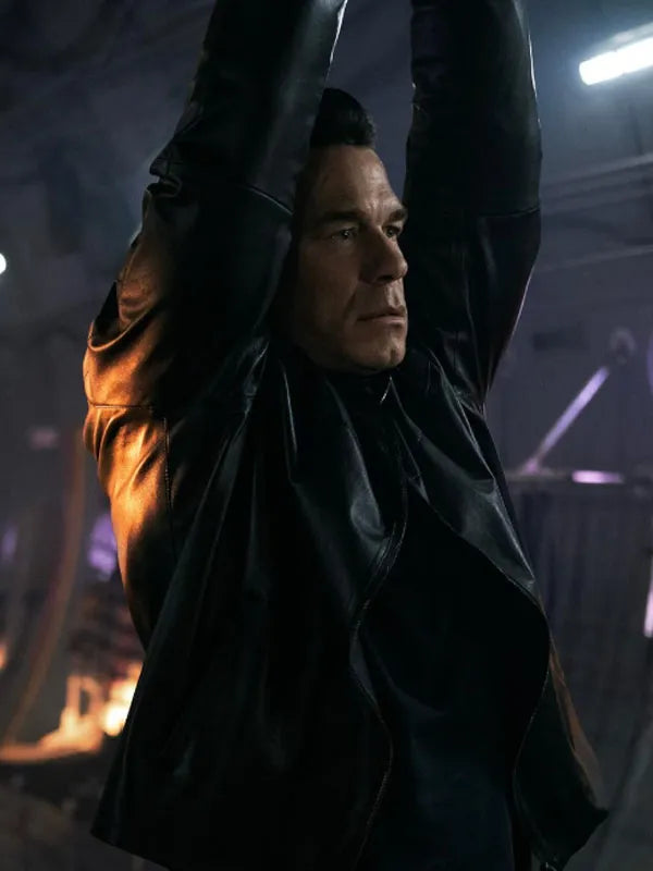 Matchbox The Movie John Cena Black Leather Jacket