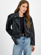 Jou Jou Juniors Faux Leather Belted Jacket