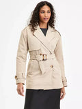 Jou Jou Juniors Double Breasted Belted Trench Coat
