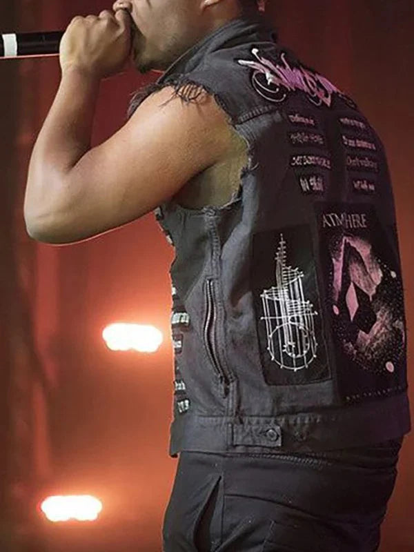 Juice-Wrld-Silence-Patches-Denim-Vest-Gray